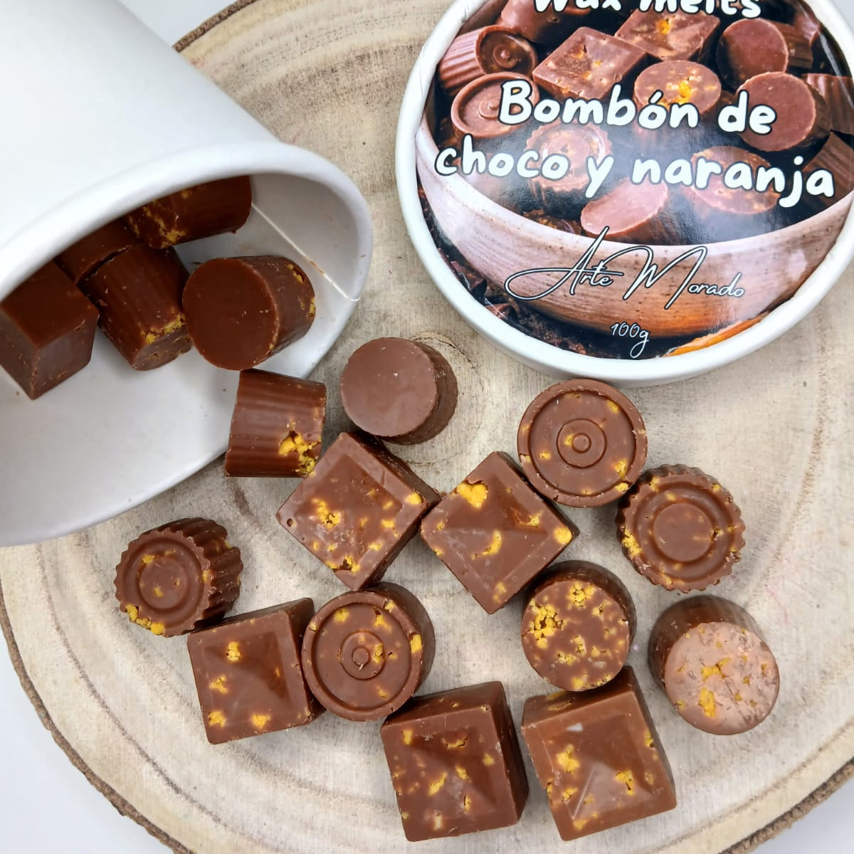 Wax melts Bombón de choco-naranja - cera de soja perfumada