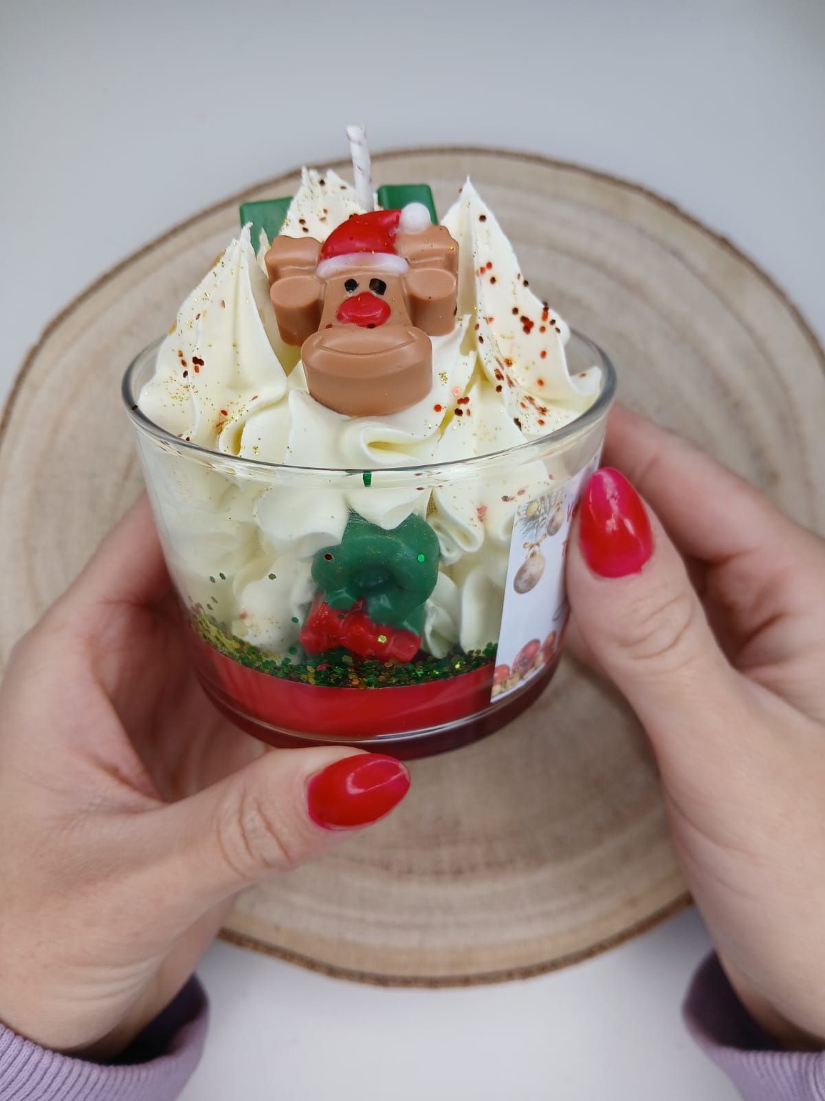 Vela decorativa Turrón de frutas escarchadas