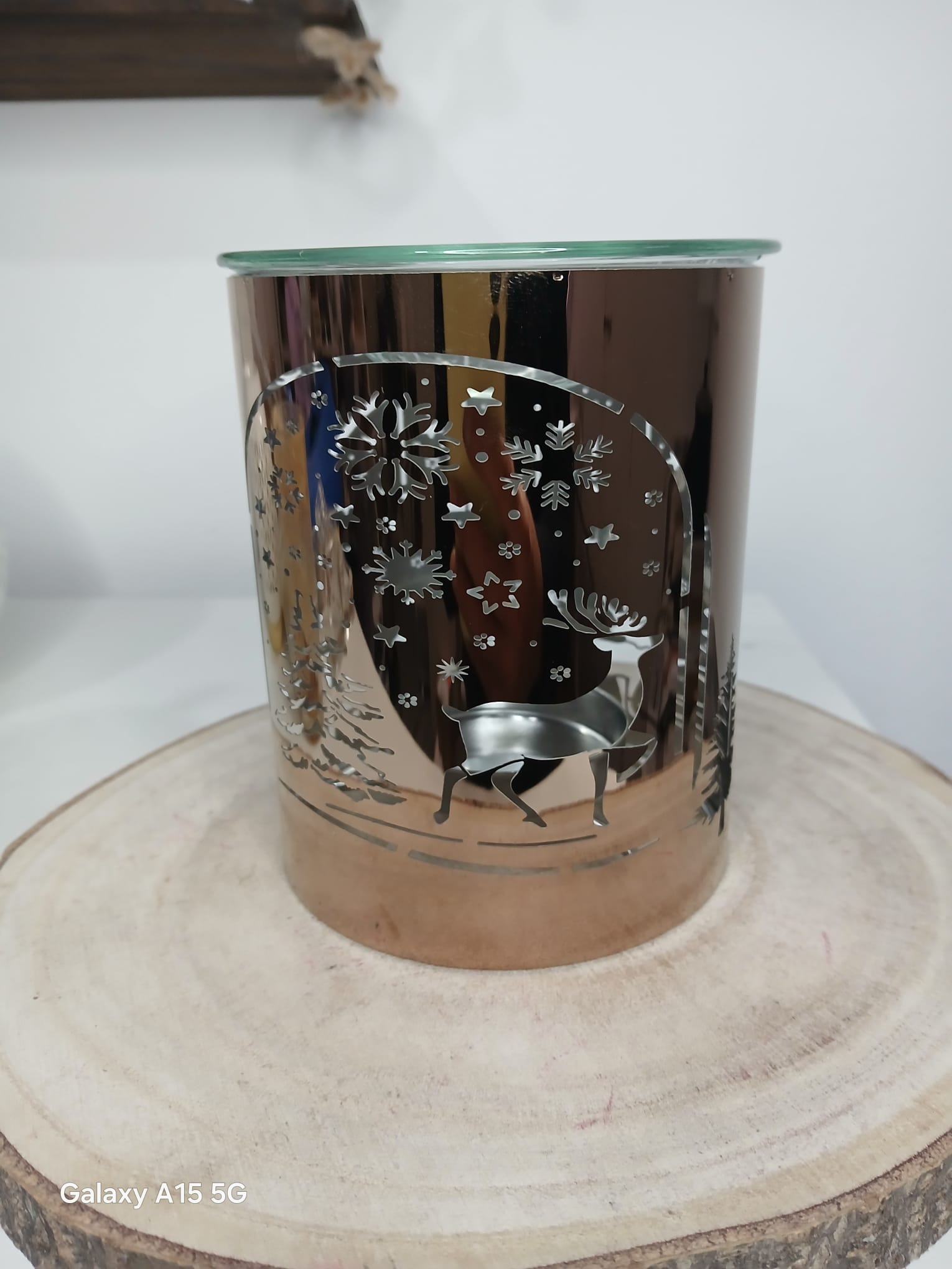 Quemador metálico navidad