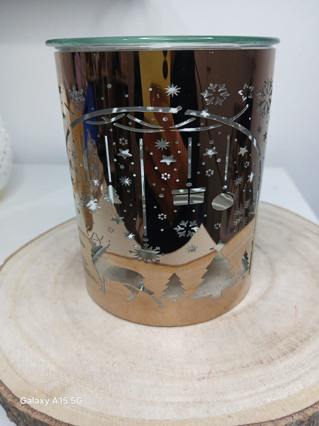 Quemador metálico navidad