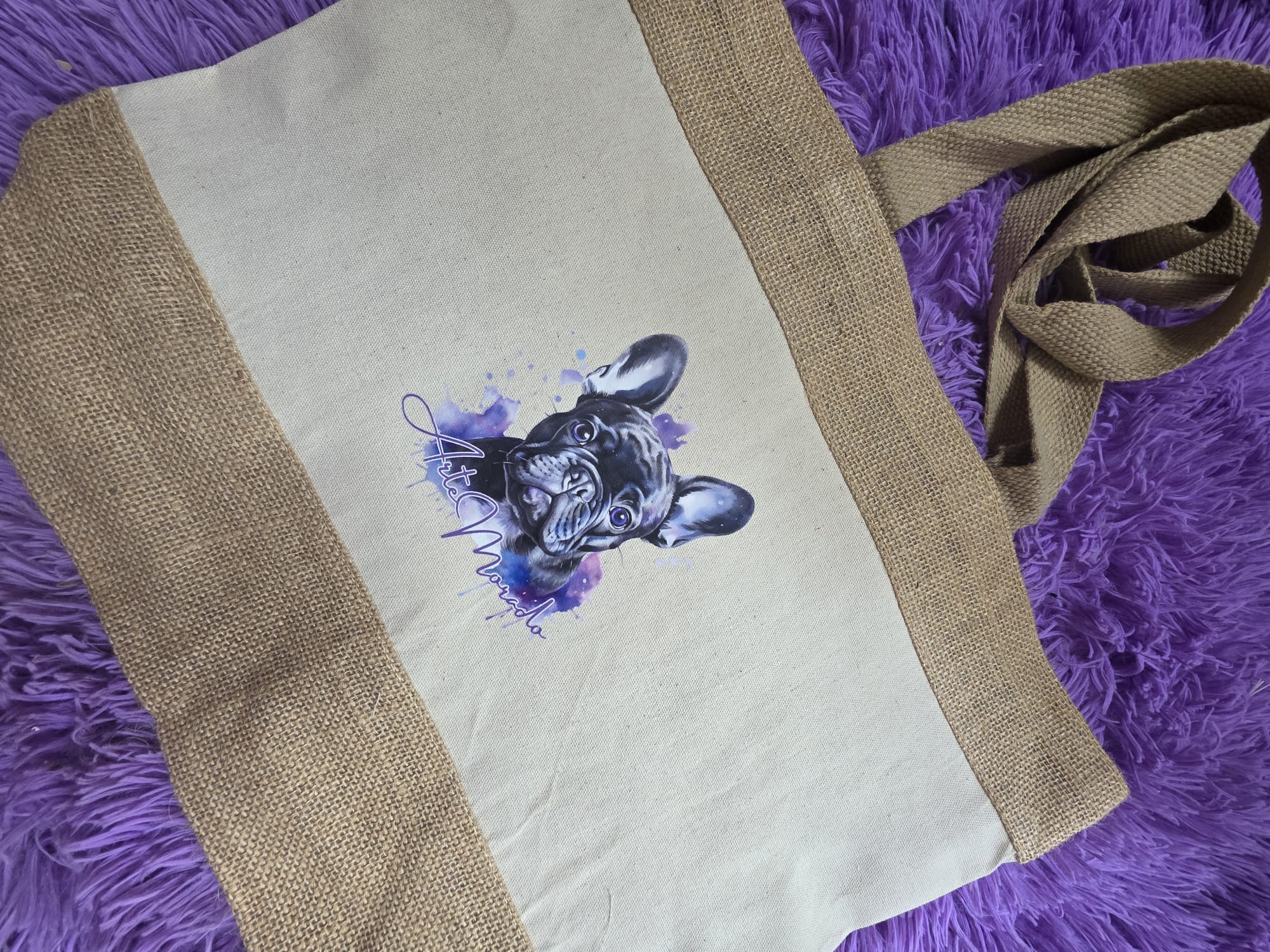 Bolso de playa Arte Morado