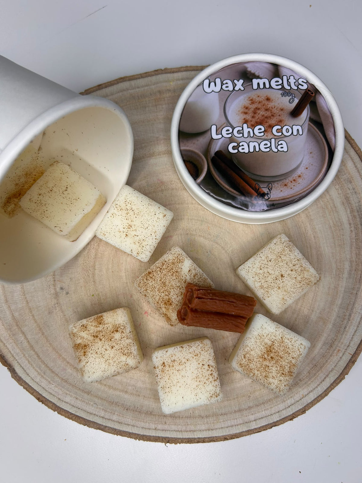 wax melt leche con canela