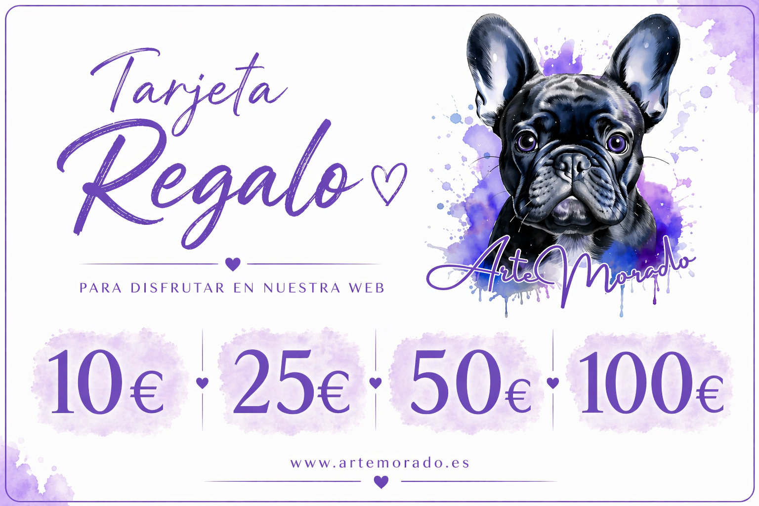 Tarjeta regalo Arte Morado